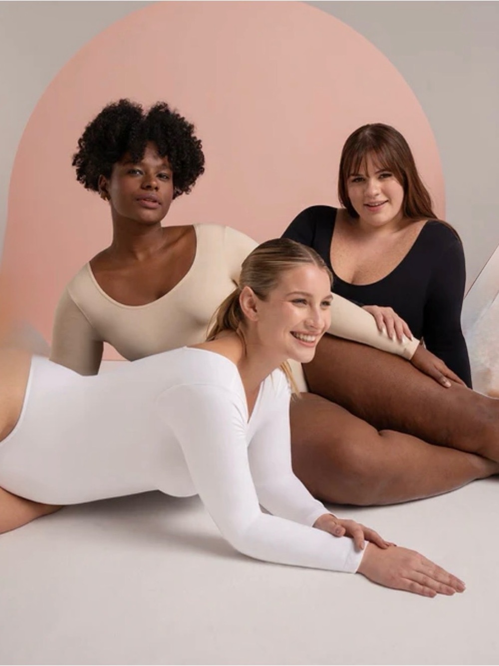 Shapermint All Day Scoop Neck Long Sleeve Bodysuit | Chai Beige | S | NWT - Picture 4 of 8